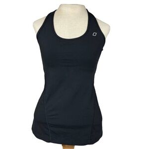 Lorna Jane Active Chase Excel Black Racerback Animal Print Tank Top SM